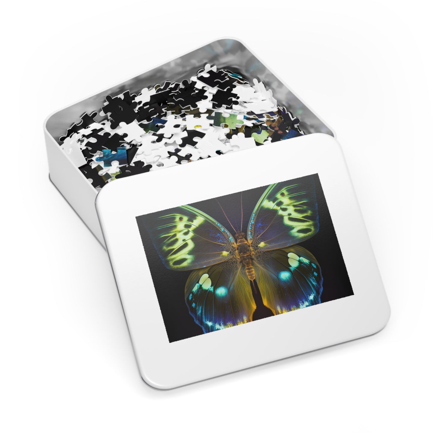 Jigsaw Puzzle (30, 110, 252, 500,1000-Piece) Neon Hue Butterfly 1