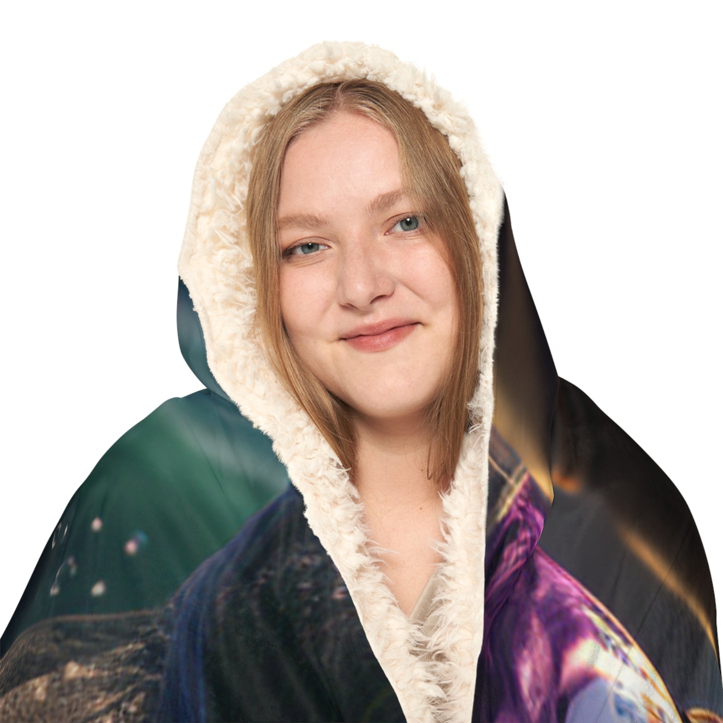 Snuggle Hooded Blanket Lavender in a vase 5