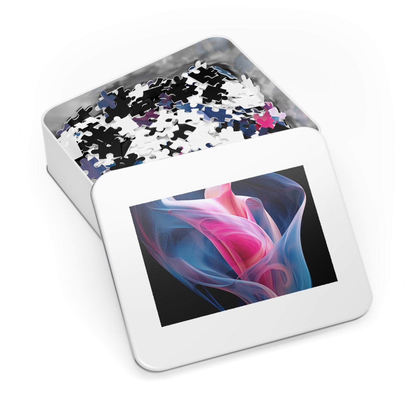 Jigsaw Puzzle (30, 110, 252, 500,1000-Piece) Pink & Blue Tulip Rose 3