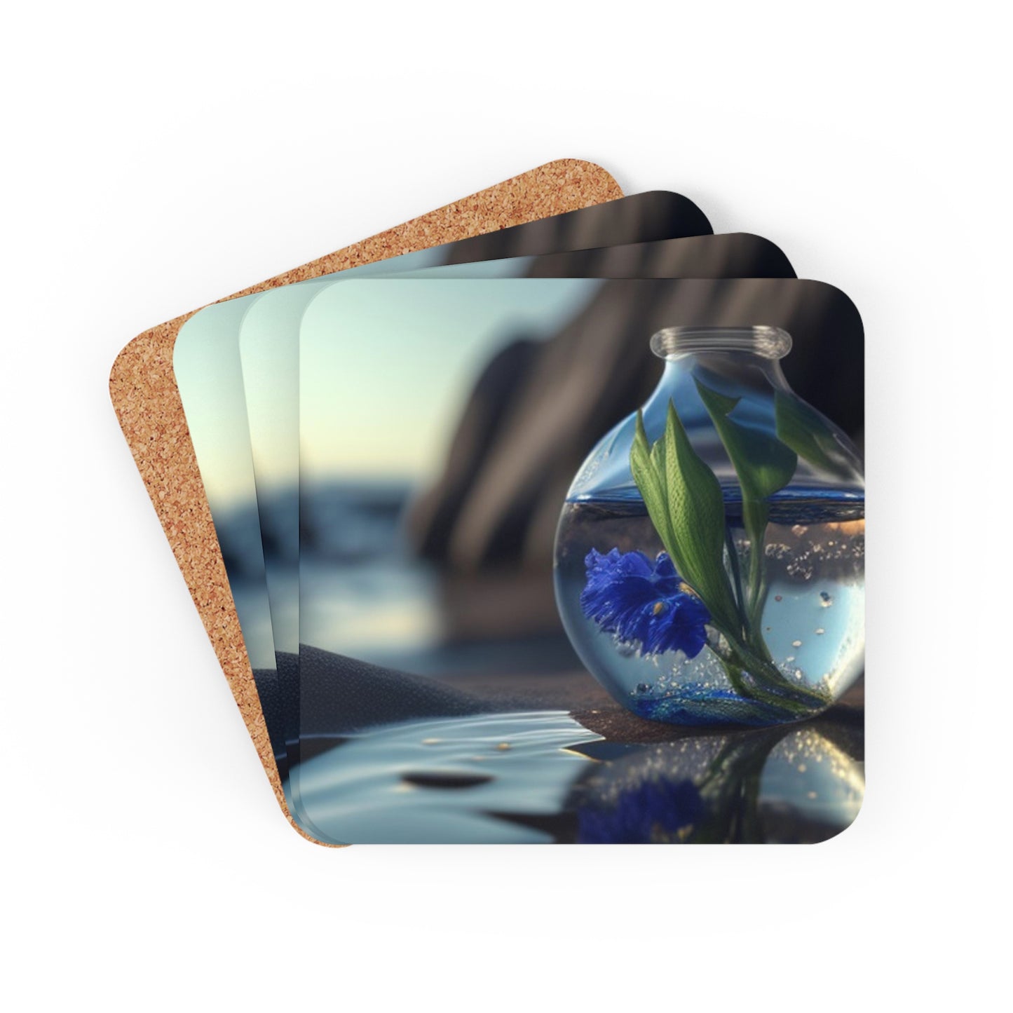Corkwood Coaster Set The Bluebell 3