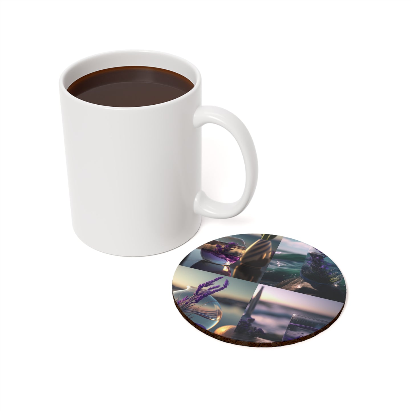 Cork Back Coaster Lavender in a vase 5