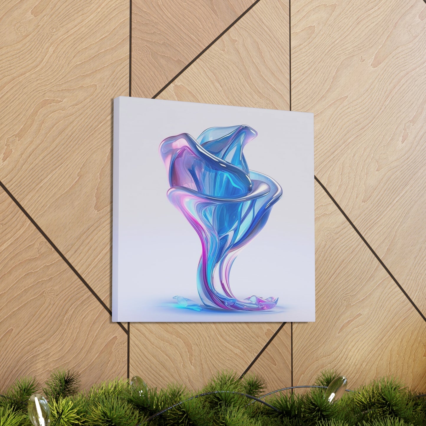 Canvas Gallery Wraps Pink & Blue Tulip Rose 2