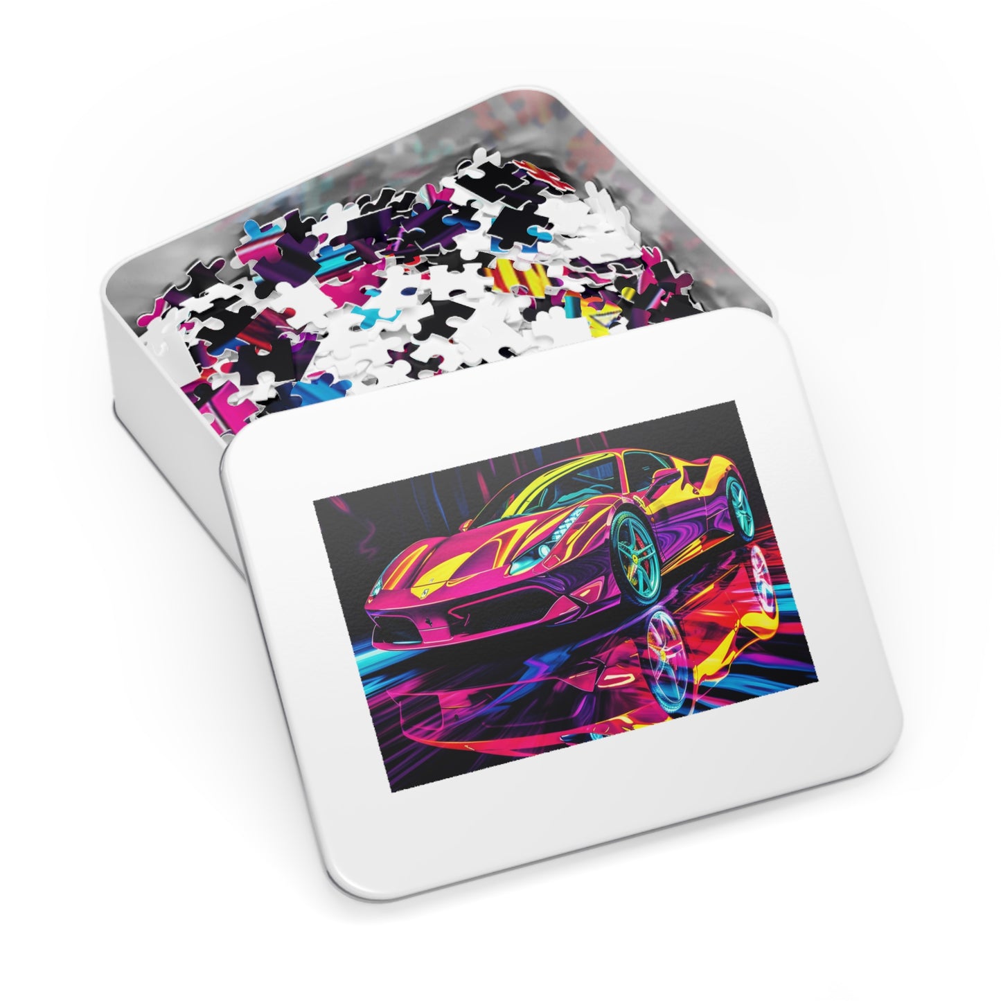 Jigsaw Puzzle (30, 110, 252, 500,1000-Piece) Pink Ferrari Macro 2