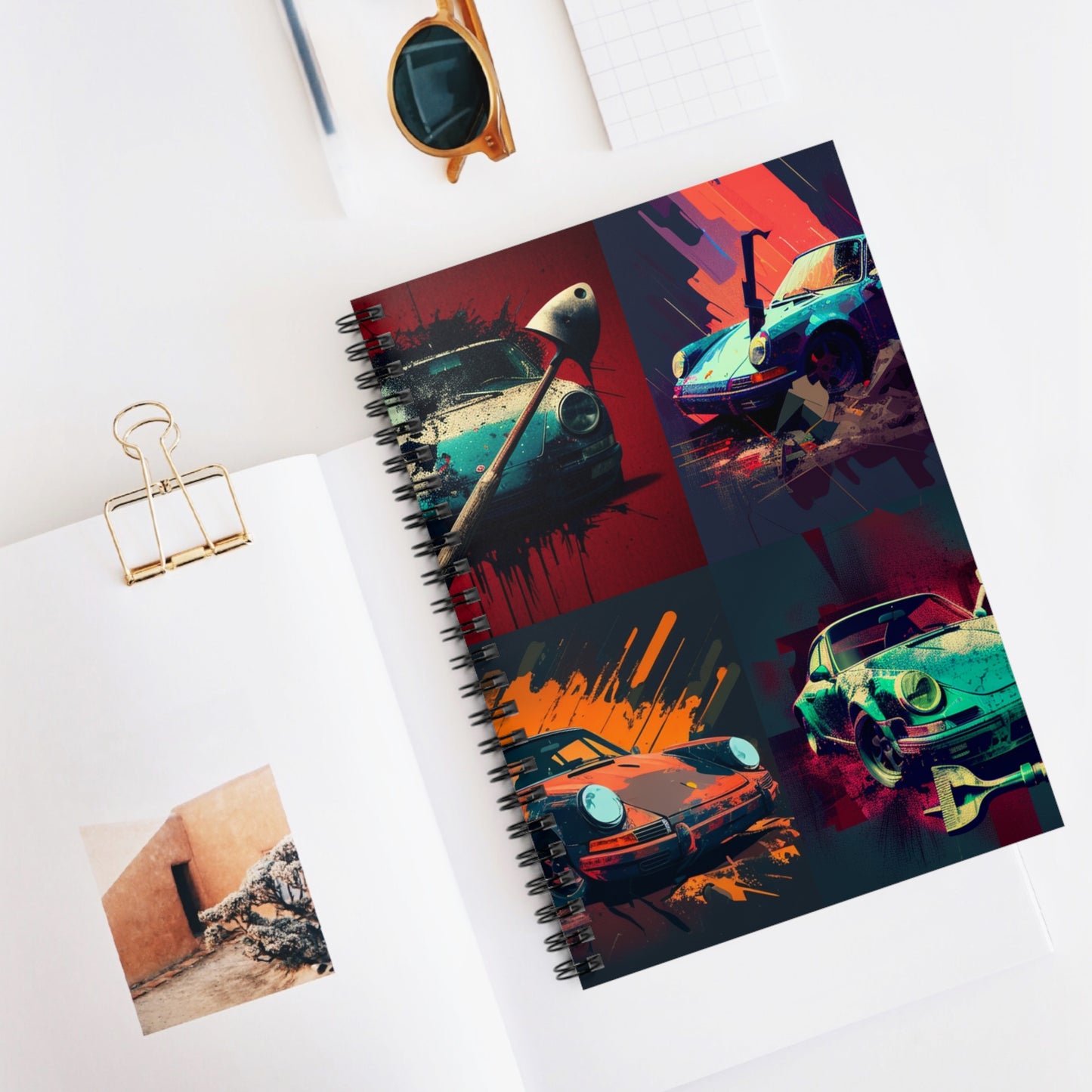 Spiral Notebook - Ruled Line Porsche Abstract 5
