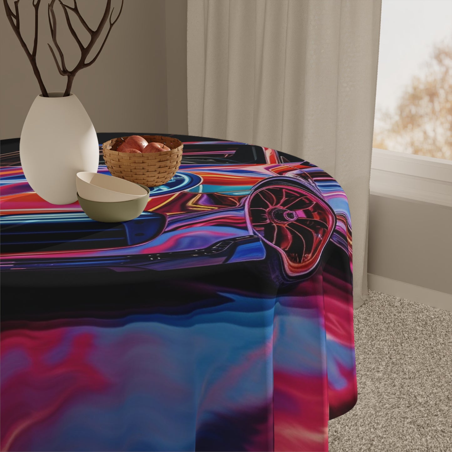 Tablecloth American Flag Colored Porsche 3