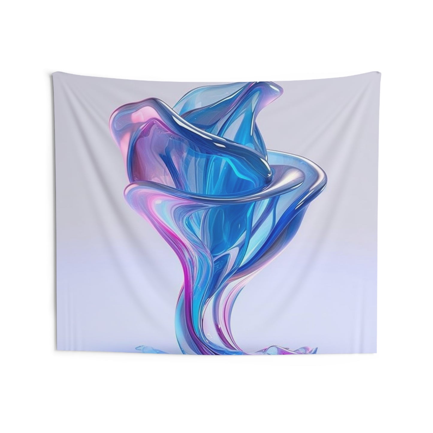 Indoor Wall Tapestries Pink & Blue Tulip Rose 2