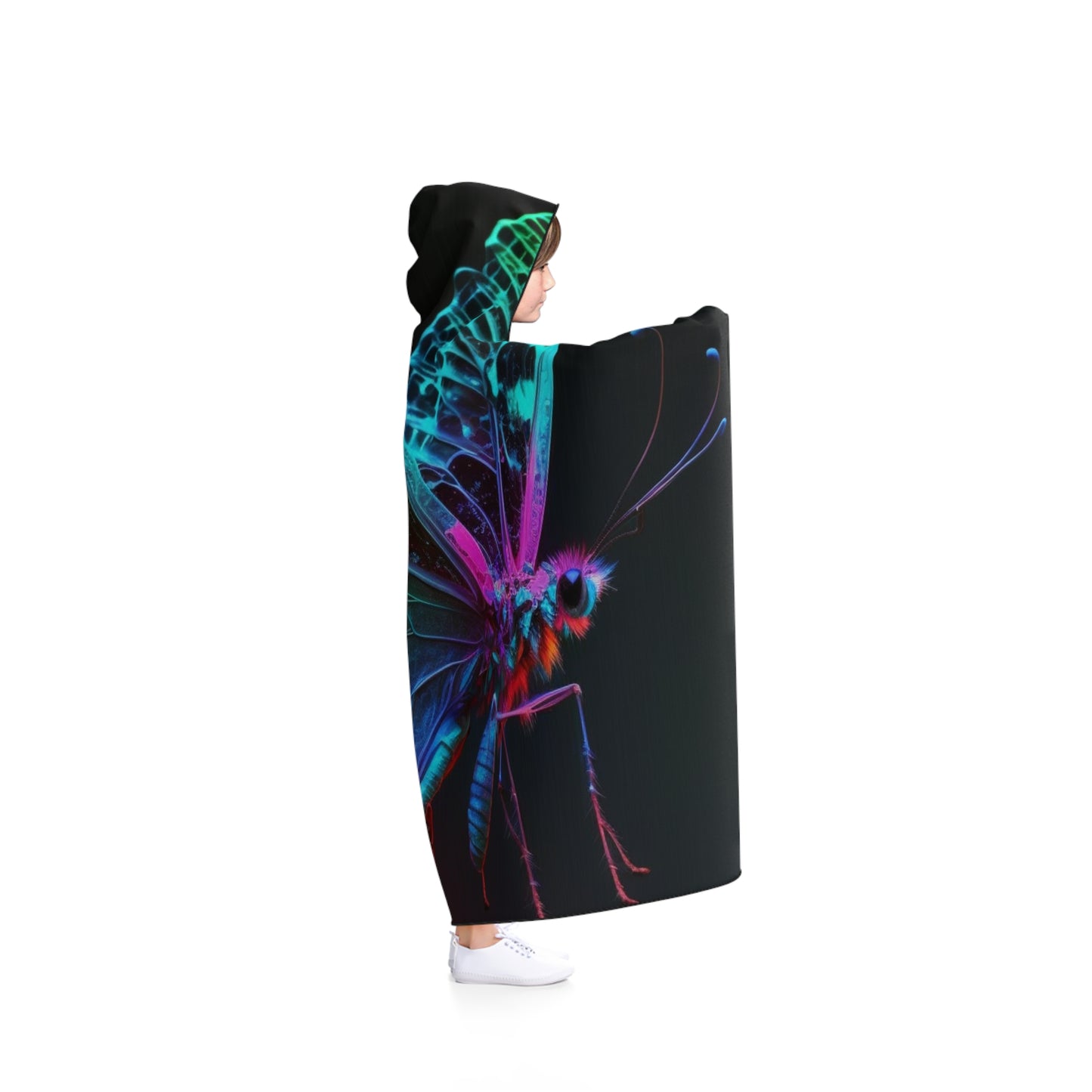 Hooded Blanket Raw Hyper Color Butterfly 1