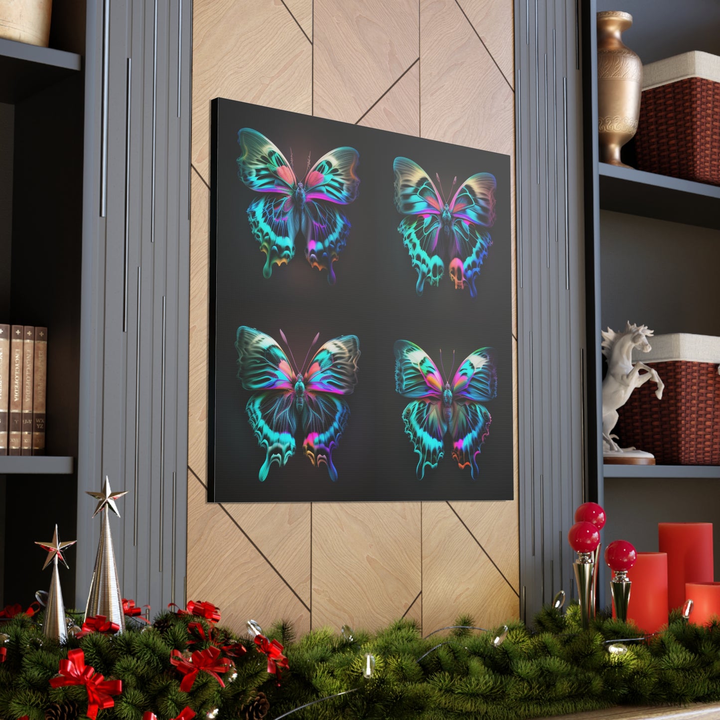 Canvas Gallery Wraps Neon Butterfly Fusion 5