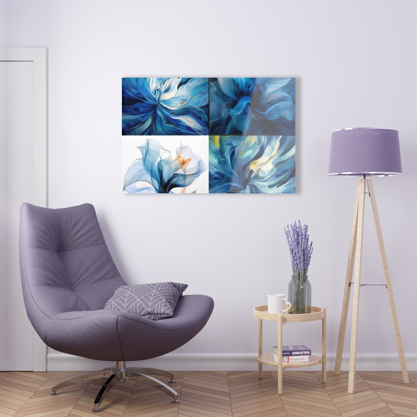 Acrylic Prints Blue Tluip Abstract 5
