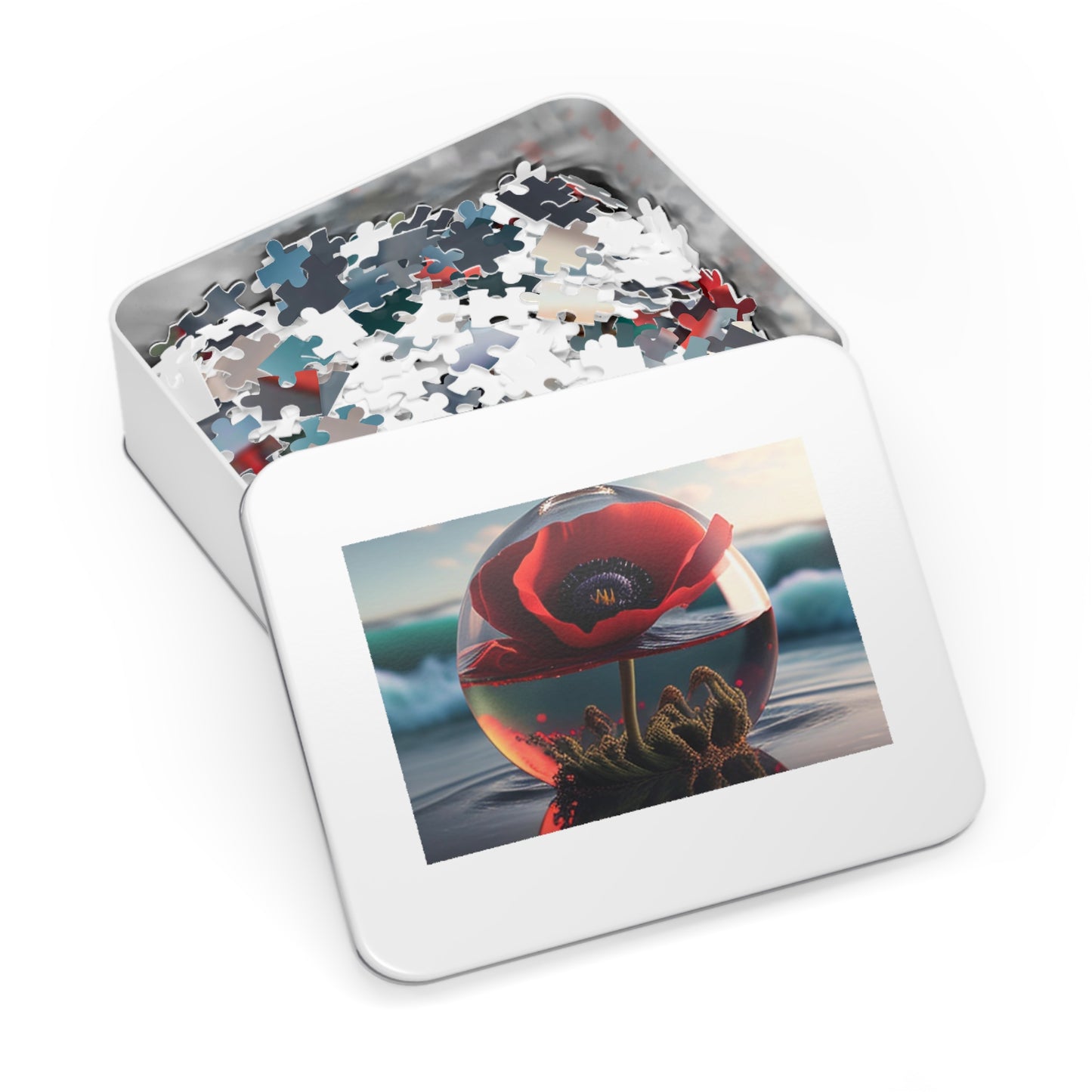 Jigsaw Puzzle (30, 110, 252, 500,1000-Piece) Red Anemone in a Vase 4