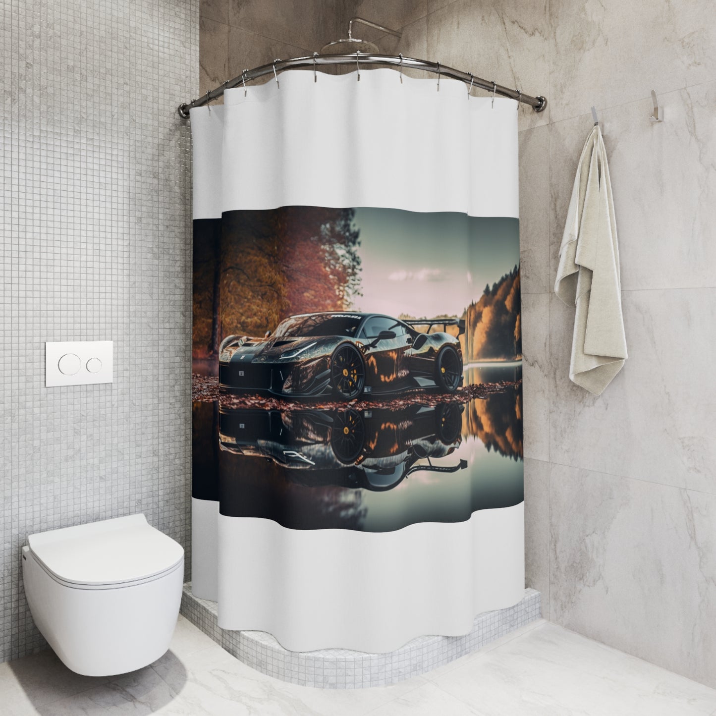 Polyester Shower Curtain Ferrari Lake 1