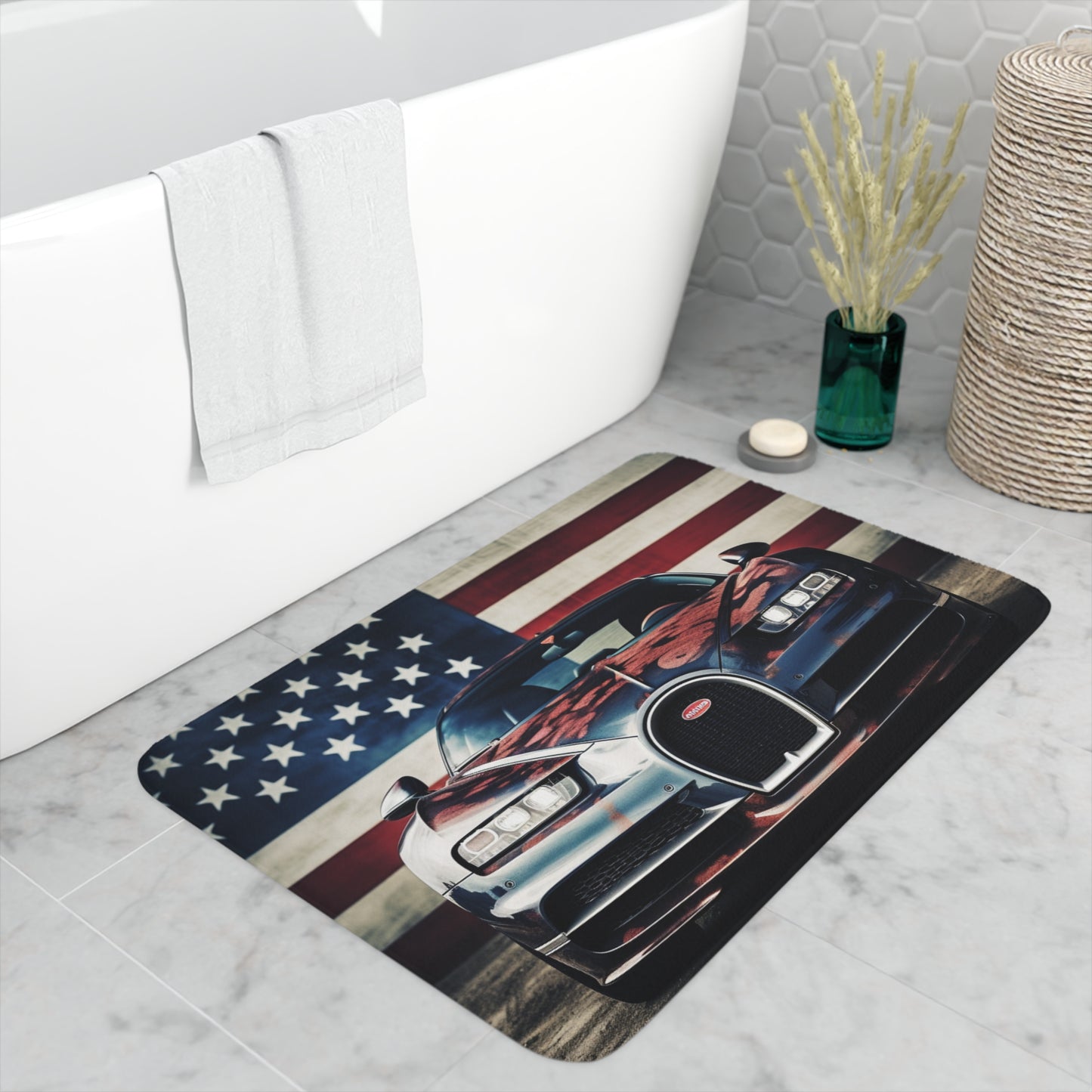 Memory Foam Bath Mat Bugatti Flag 3
