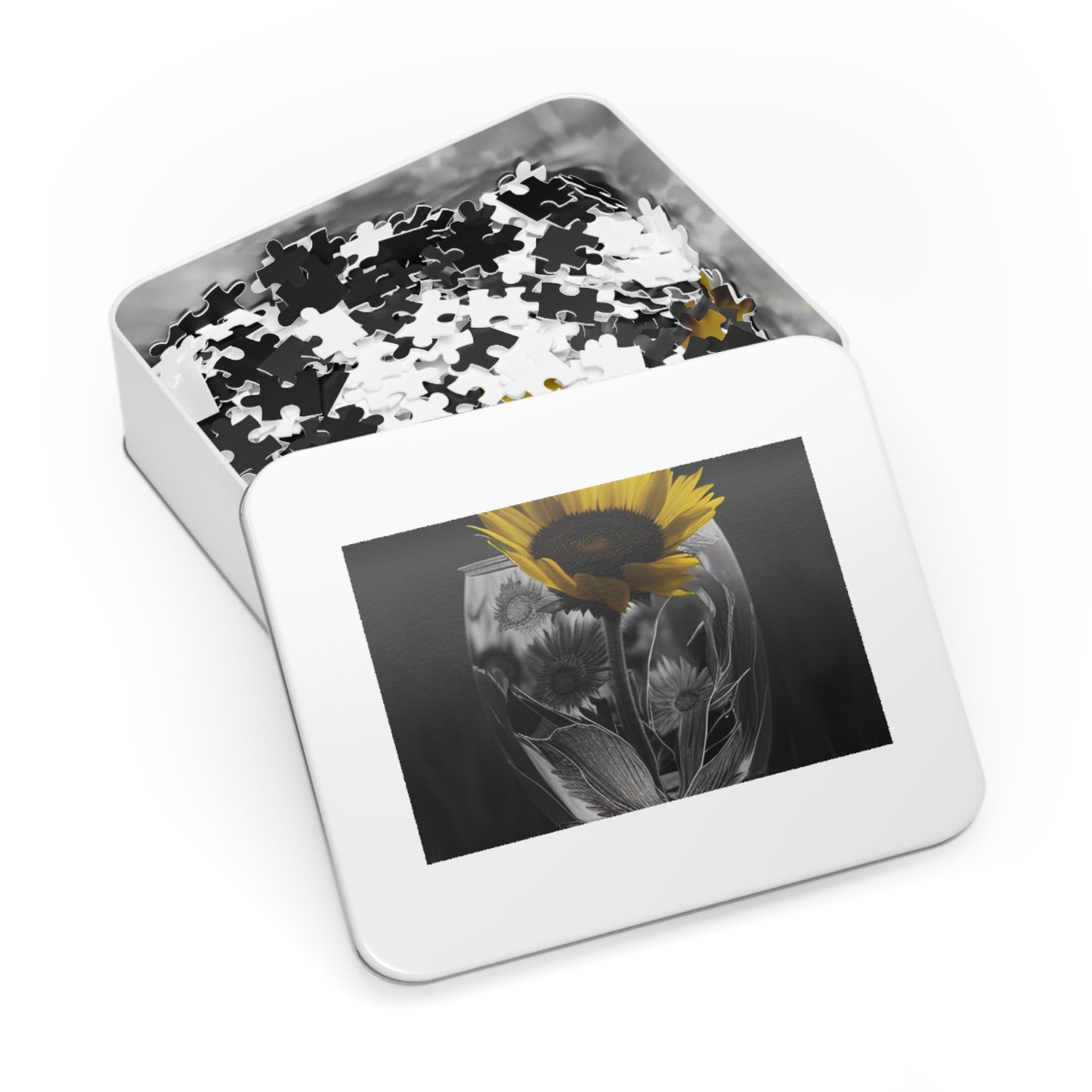 Jigsaw Puzzle (30, 110, 252, 500,1000-Piece) Yellw Sunflower in a vase 1