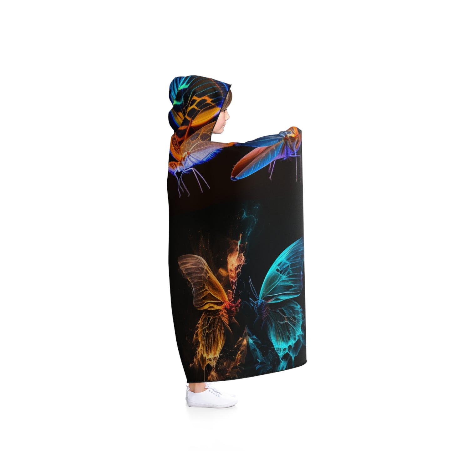Hooded Blanket Neon Glo Butterfly 5
