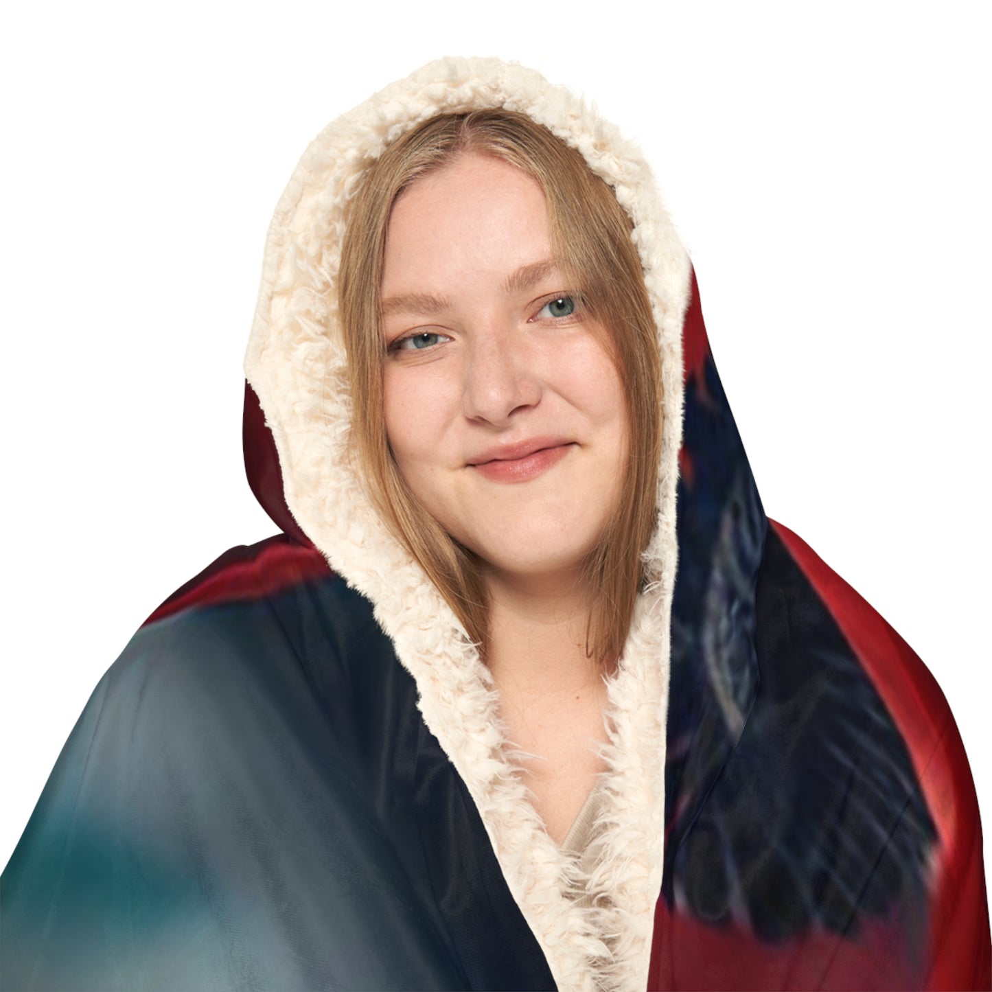 Snuggle Hooded Blanket Red Anemone in a Vase 1