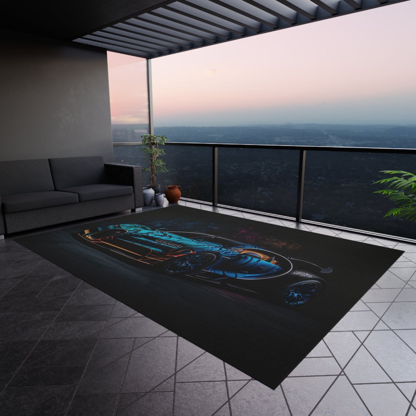 Outdoor Rug Bugatti Blue 3