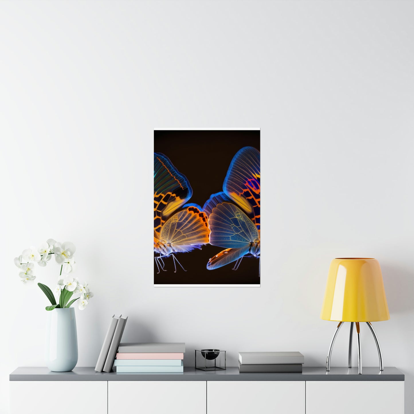 Premium Matte Vertical Posters Neon Glo Butterfly 2