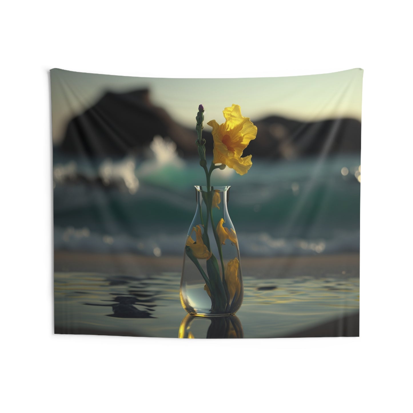 Indoor Wall Tapestries Yellow Gladiolus glass 2