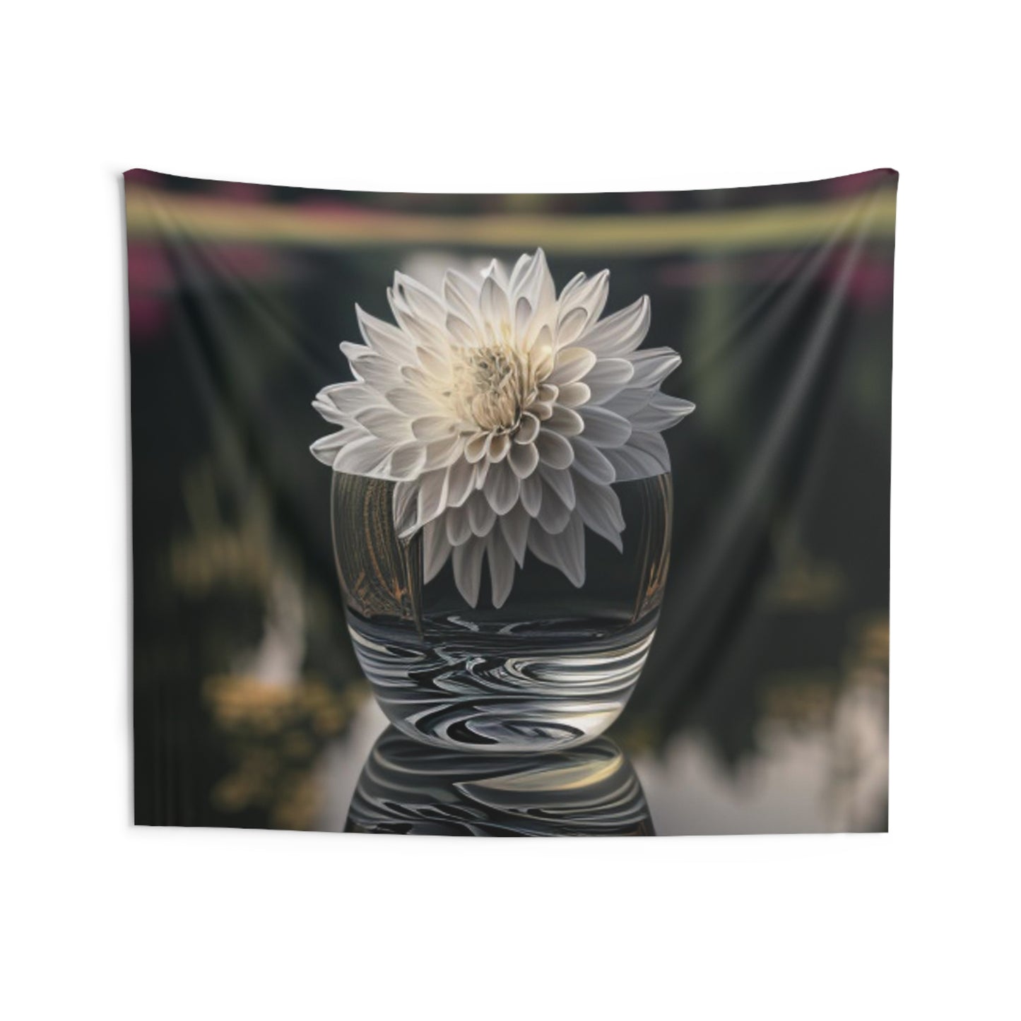 Indoor Wall Tapestries White Dahlia 2