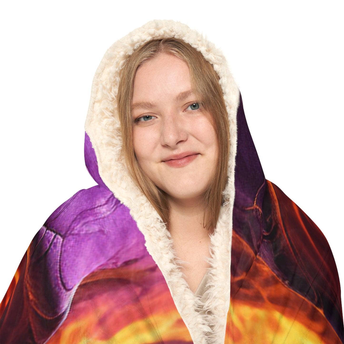 Snuggle Hooded Blanket Skull Flames 3