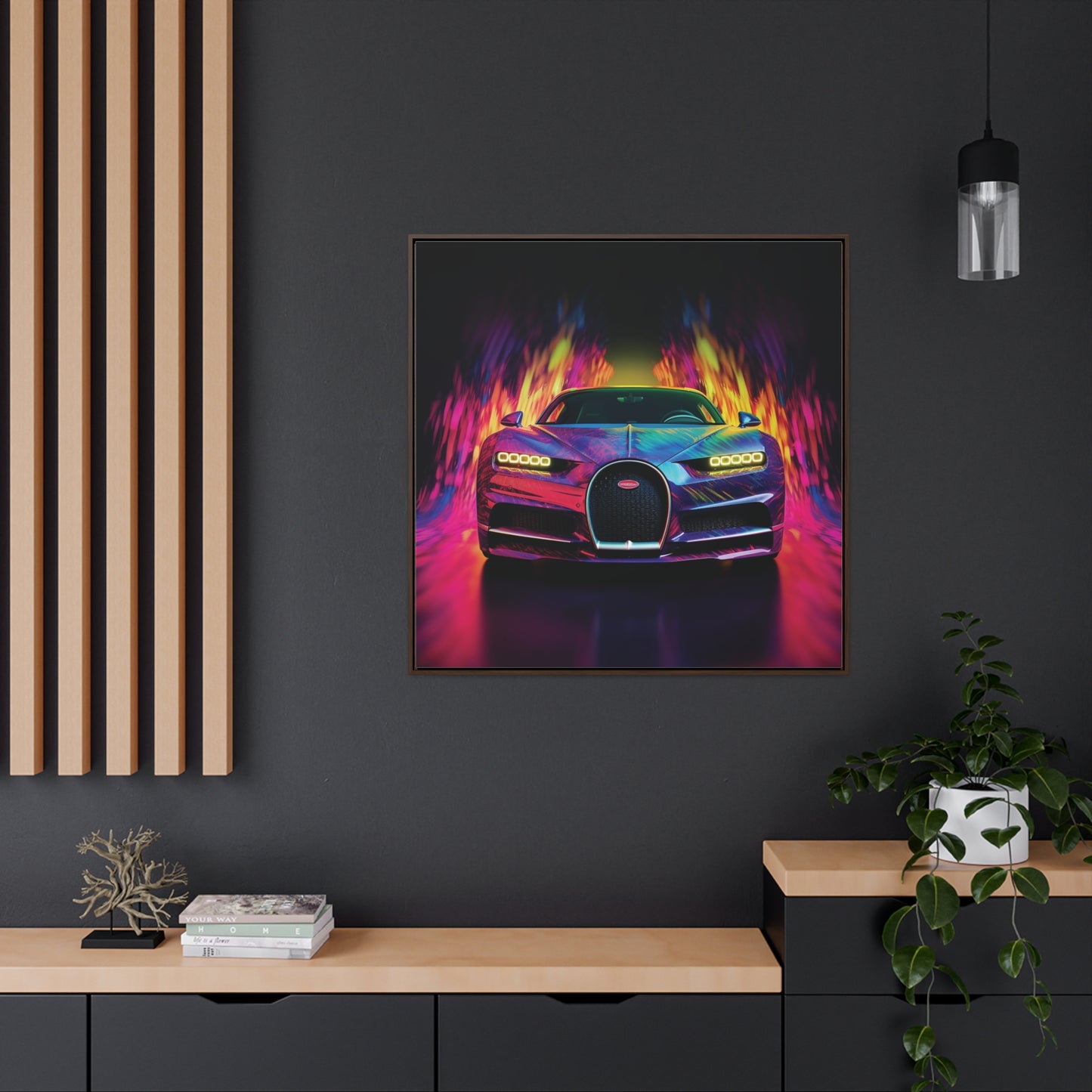 Gallery Canvas Wraps, Square Frame Florescent Bugatti Flair 3