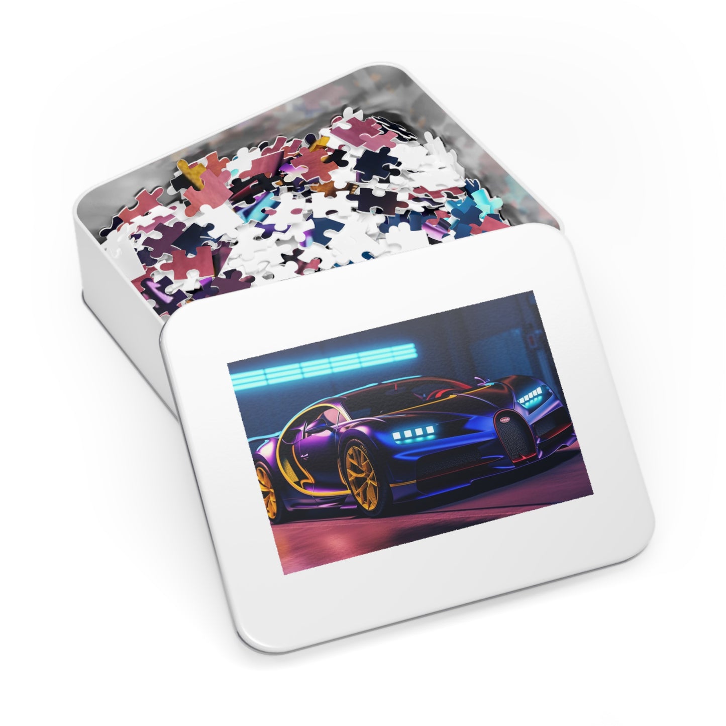 Jigsaw Puzzle (30, 110, 252, 500,1000-Piece) Hyper Bugatti Neon Chiron 4