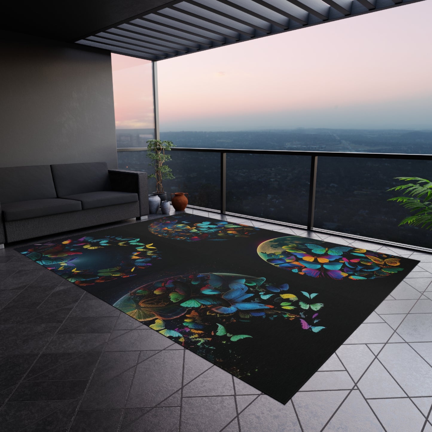 Outdoor Rug Moon Butterfly 5