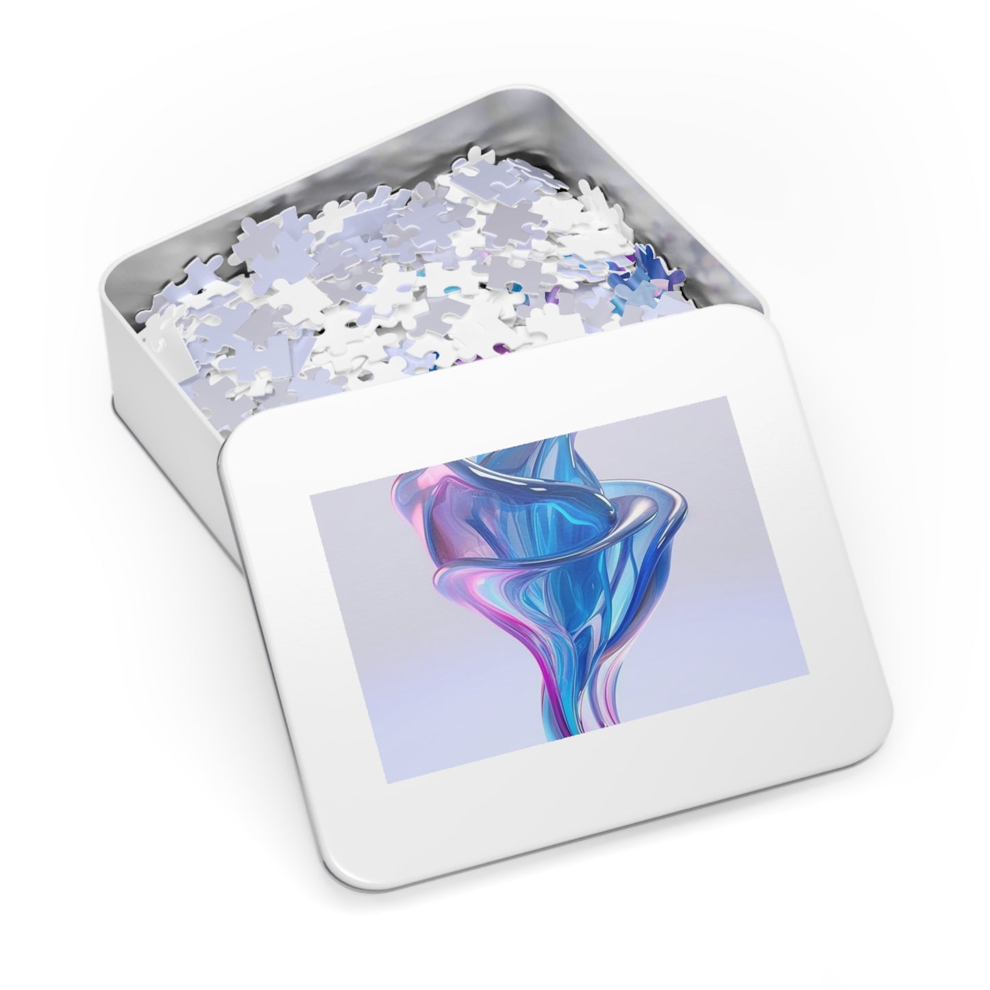 Jigsaw Puzzle (30, 110, 252, 500,1000-Piece) Pink & Blue Tulip Rose 2