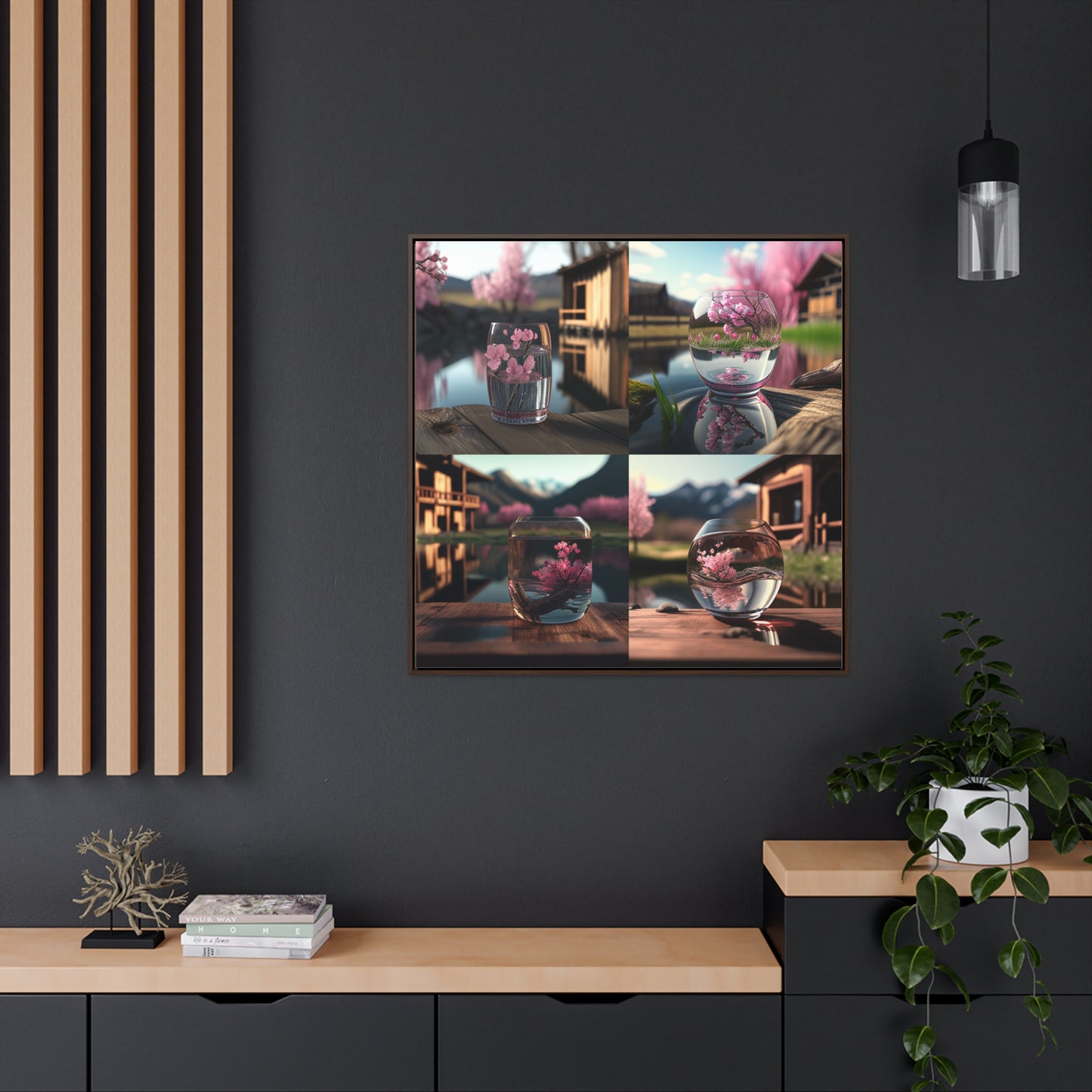 Gallery Canvas Wraps, Square Frame Cherry Blossom 5