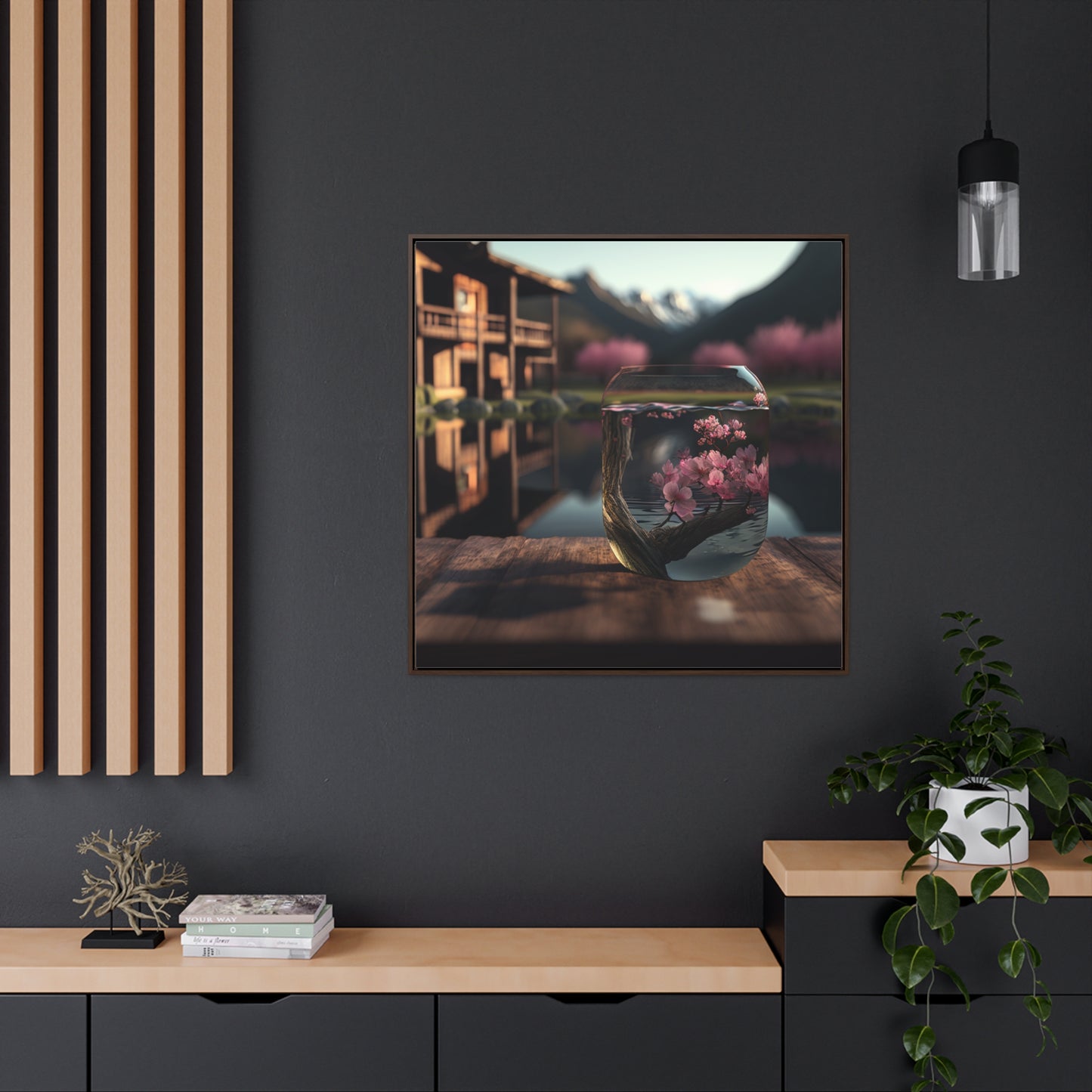 Gallery Canvas Wraps, Square Frame Cherry Blossom 3