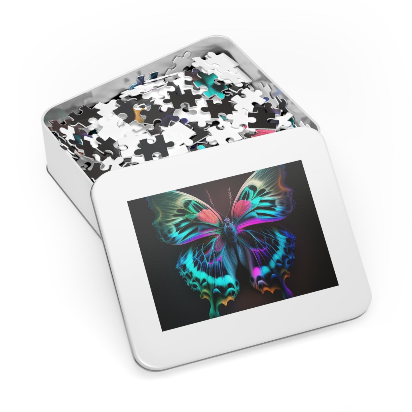 Jigsaw Puzzle (30, 110, 252, 500,1000-Piece) Neon Butterfly Fusion 1