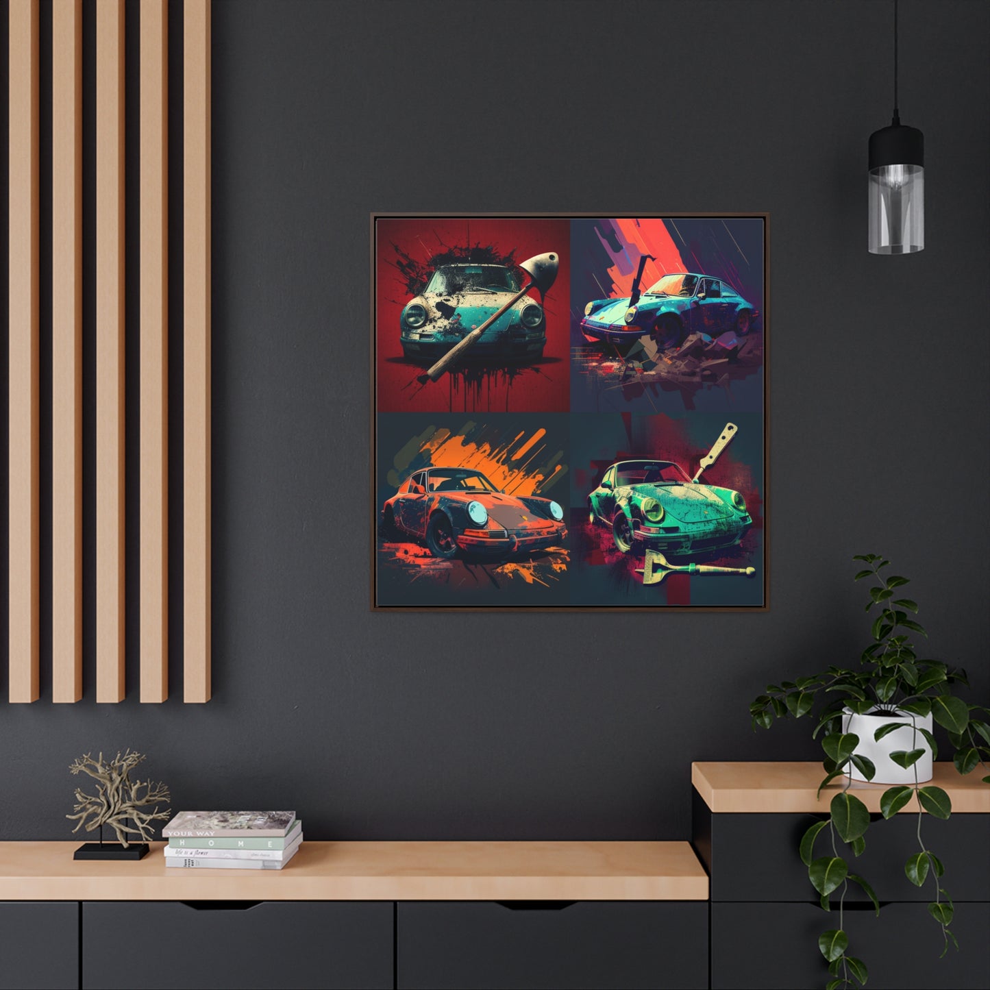 Gallery Canvas Wraps, Square Frame Porsche Abstract 5