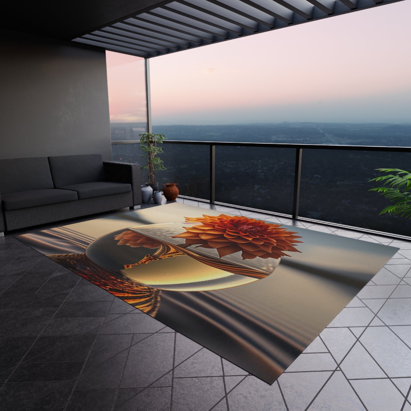 Outdoor Rug Dahlia Orange 1