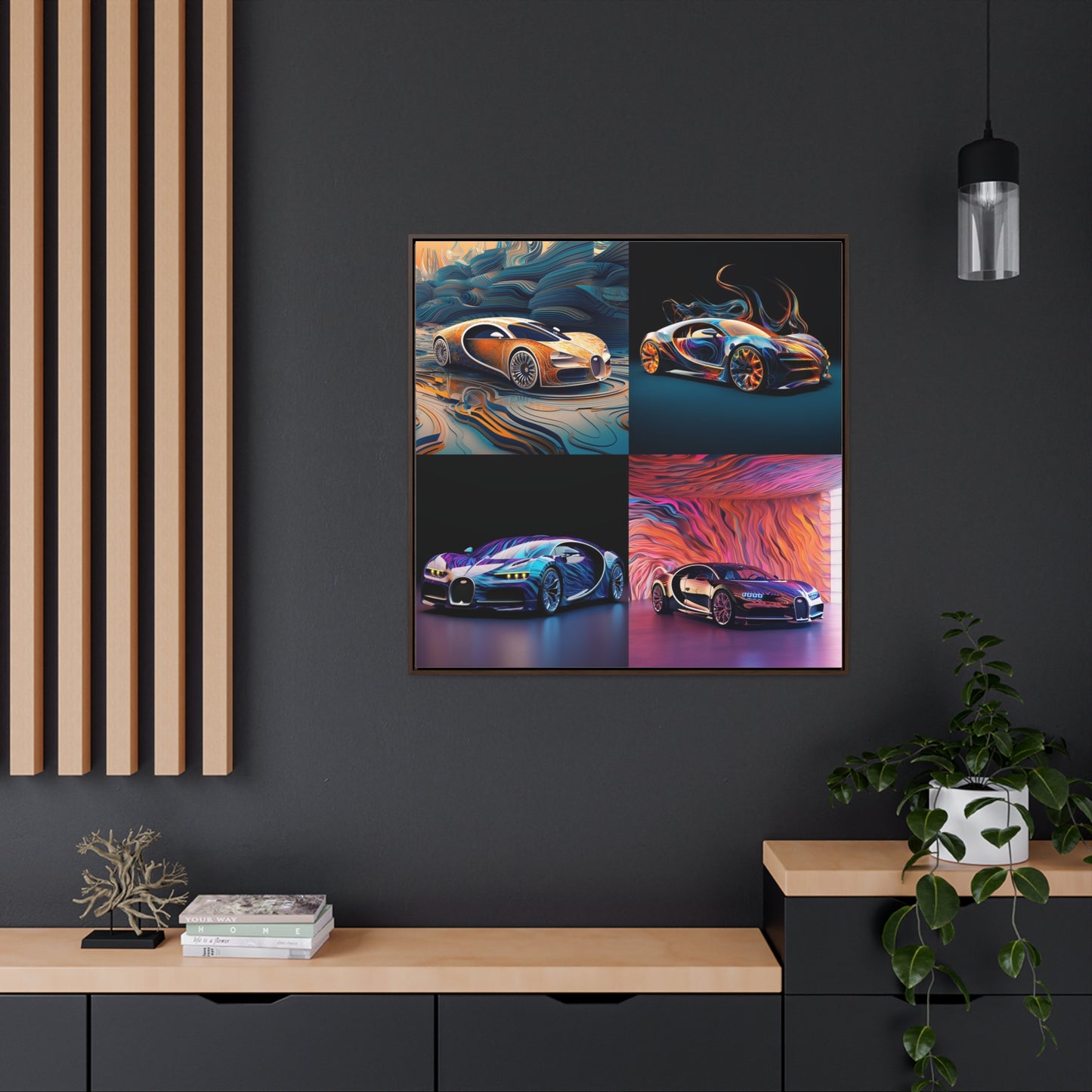 Gallery Canvas Wraps, Square Frame Bugatti Abstract Flair 5