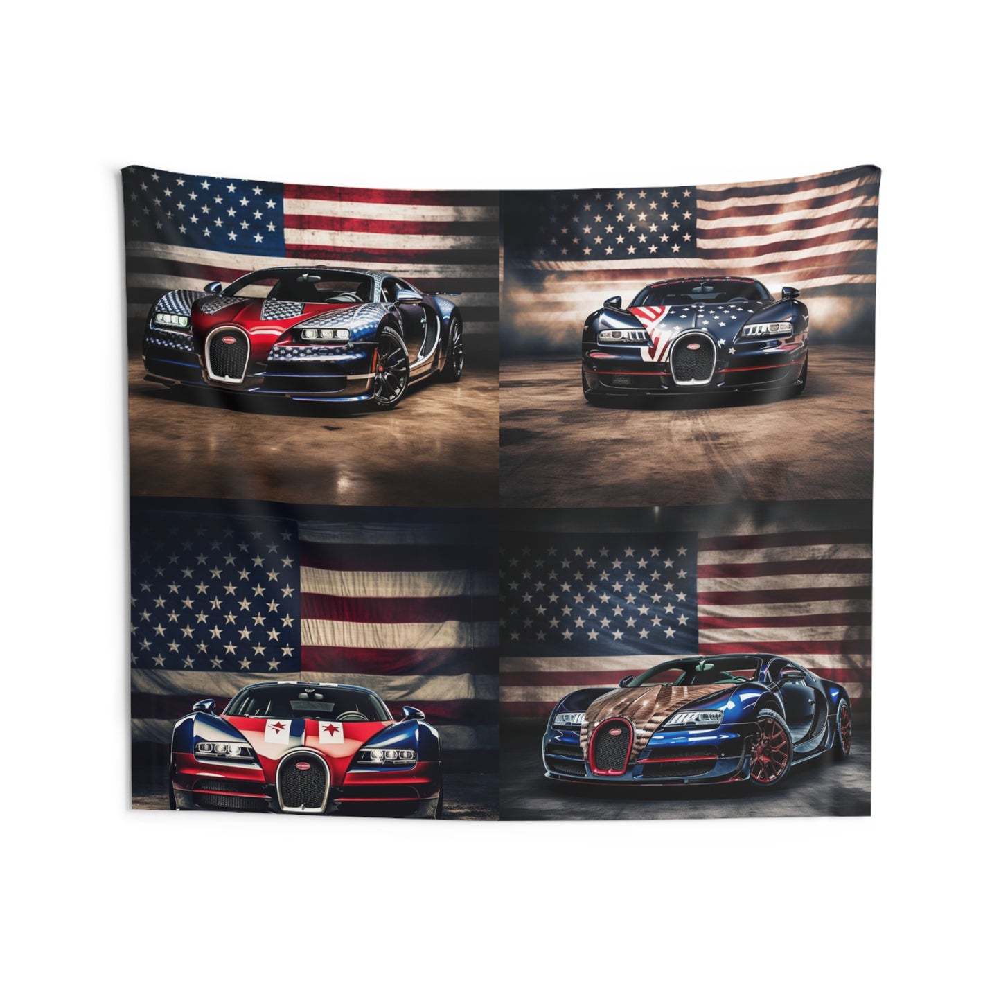 Indoor Wall Tapestries Bugatti American Flag 5