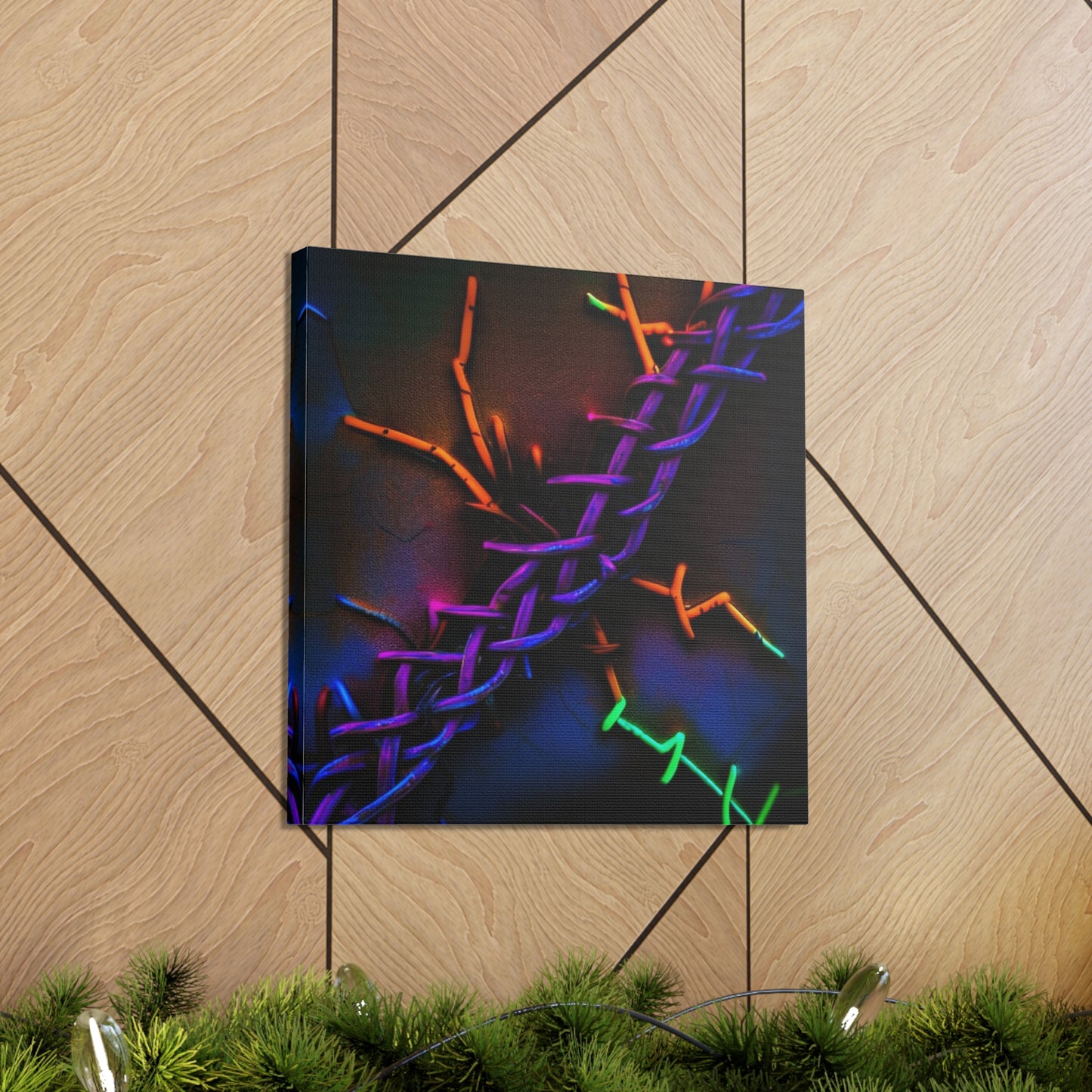 Canvas Gallery Wraps Macro Neon Barbs 2