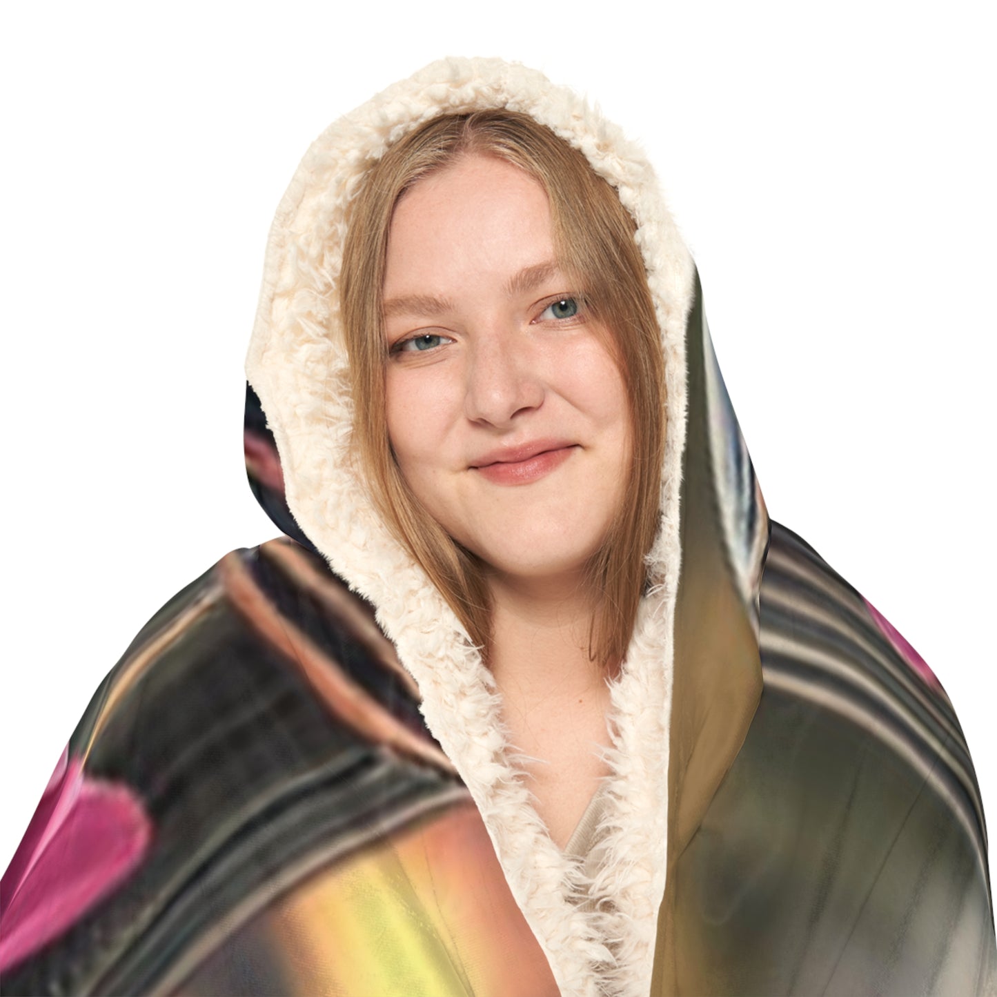 Snuggle Hooded Blanket Magnolia in a Glass vase 3