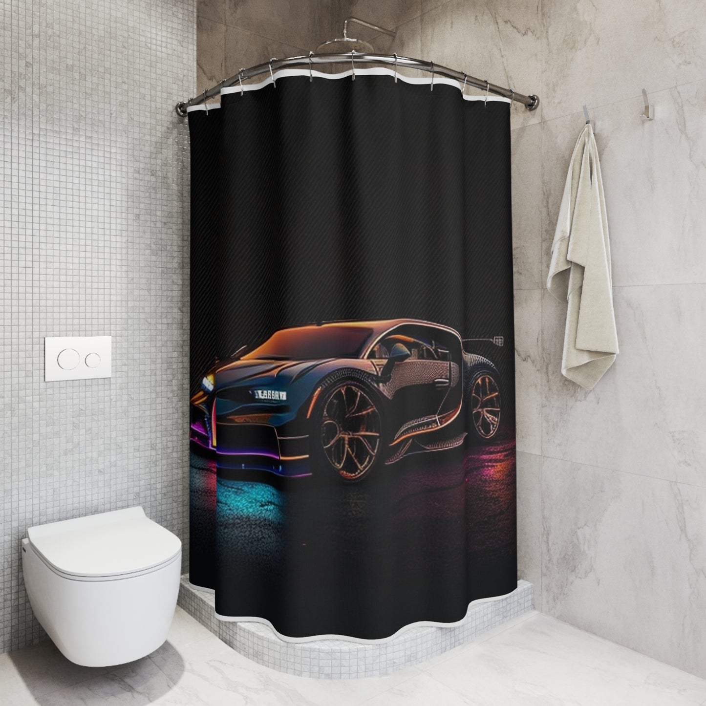 Polyester Shower Curtain Bugatti Chiron Super 4