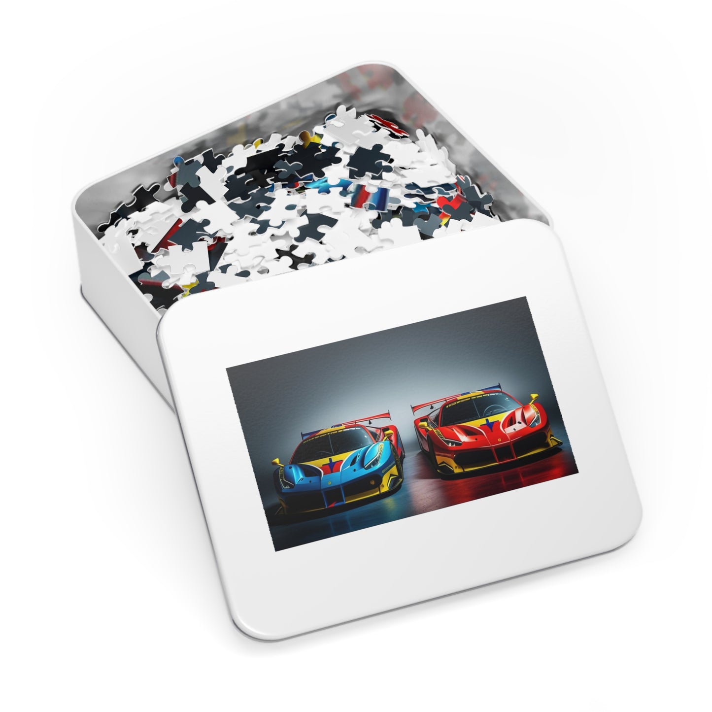Jigsaw Puzzle (30, 110, 252, 500,1000-Piece) Ferrari Red Blue 2