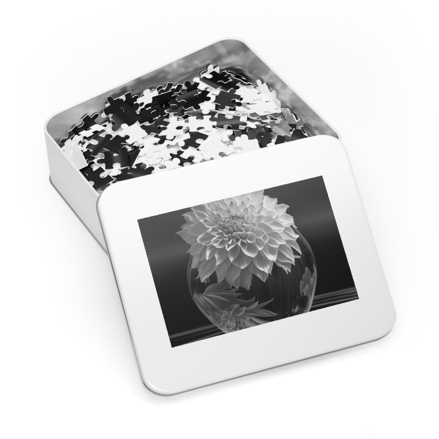 Jigsaw Puzzle (30, 110, 252, 500,1000-Piece) White Dahlia 1