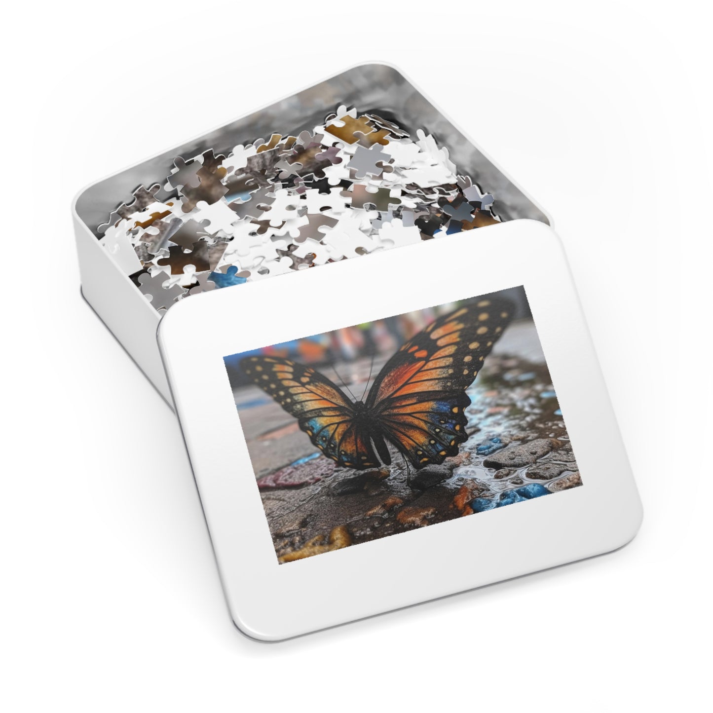 Jigsaw Puzzle (30, 110, 252, 500,1000-Piece) Water Butterfly Street 4