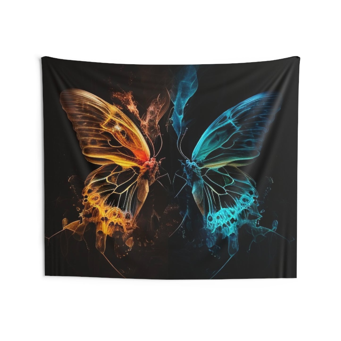 Indoor Wall Tapestries Kiss Neon Butterfly 3