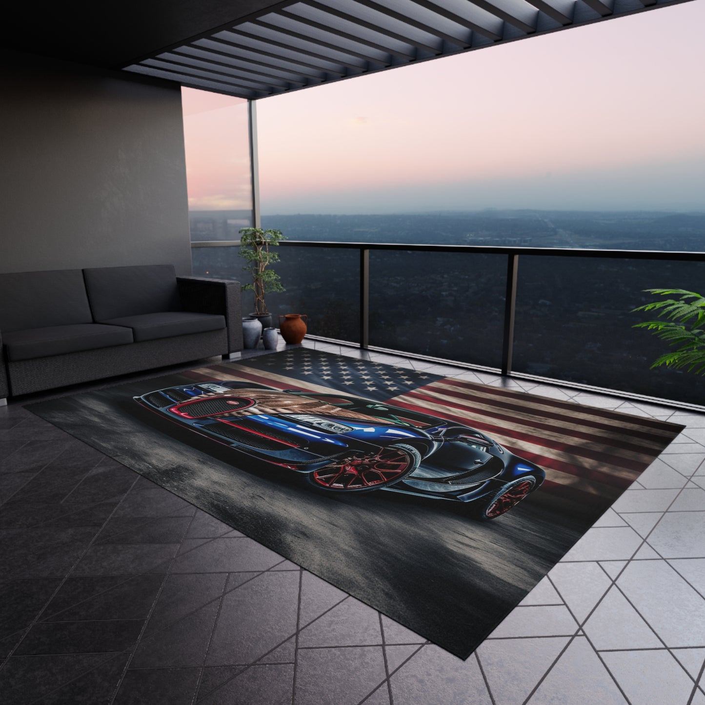 Outdoor Rug Bugatti American Flag 4
