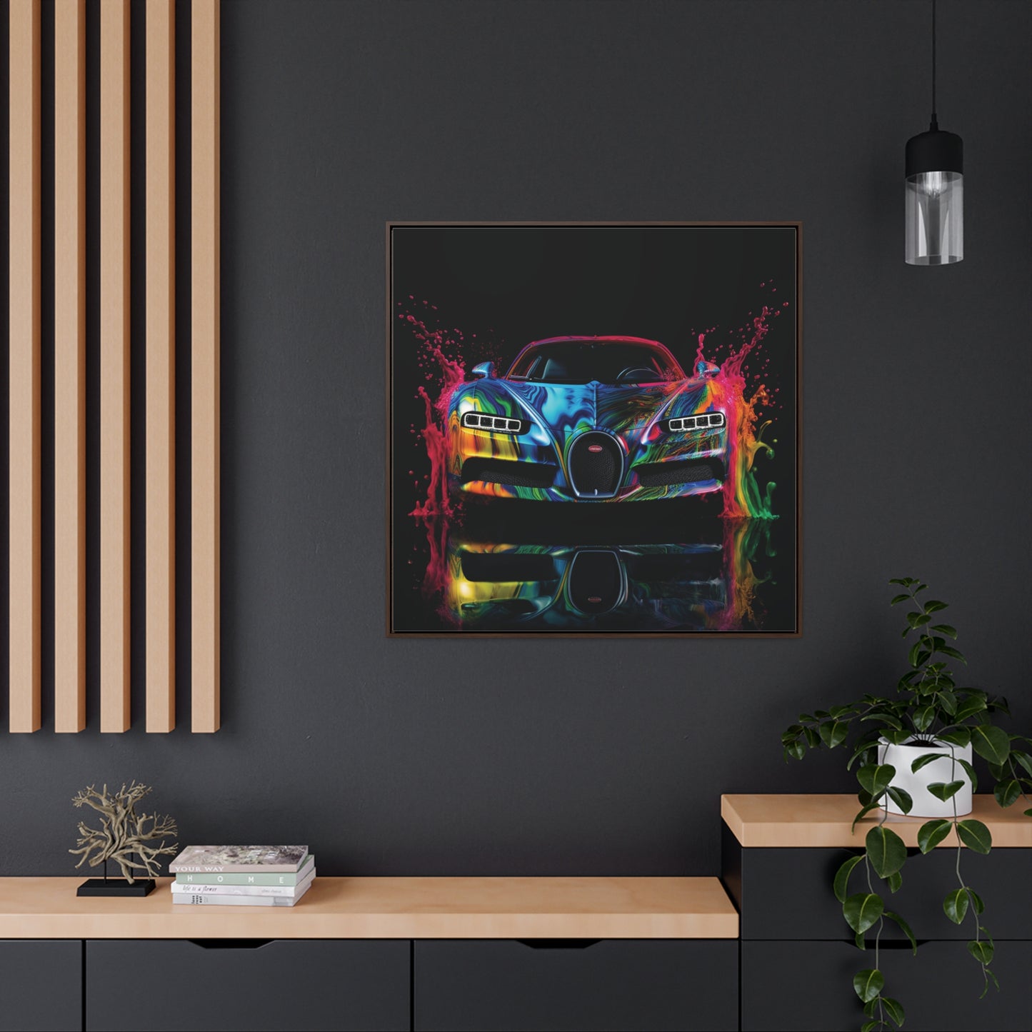 Gallery Canvas Wraps, Square Frame Bugatti Water 4