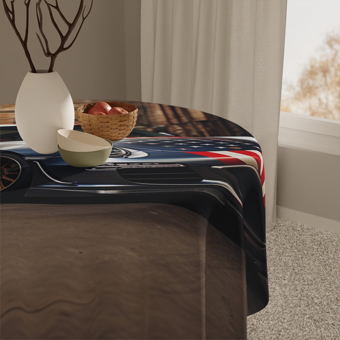 Tablecloth American Flag Porsche 1