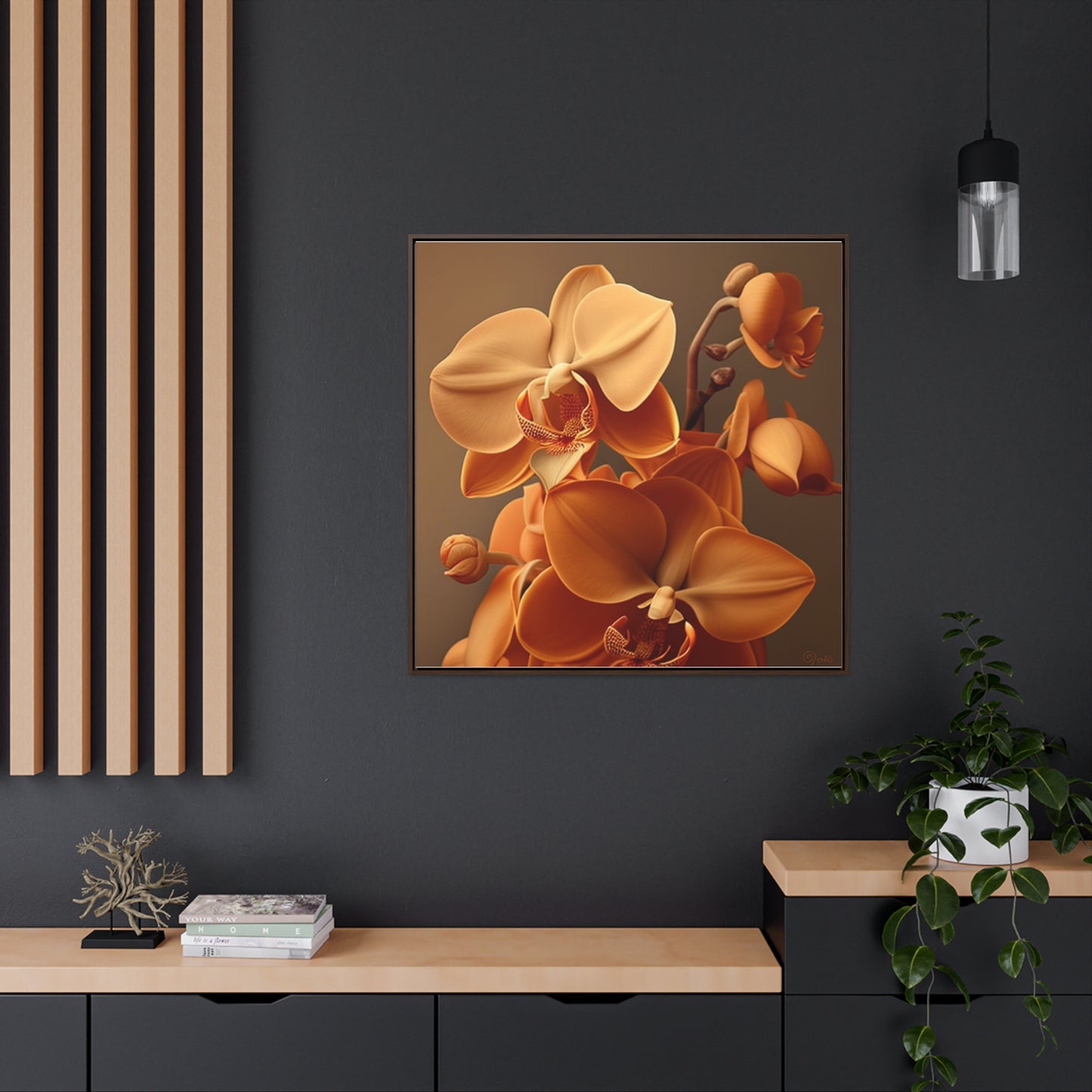 Gallery Canvas Wraps, Square Frame orchid pedals 4