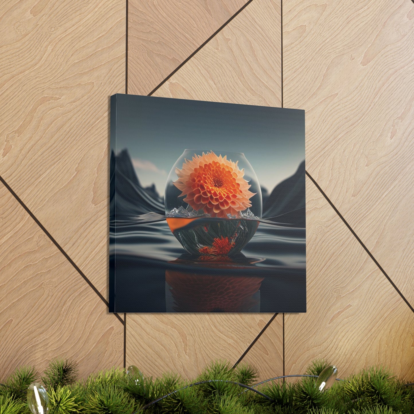 Canvas Gallery Wraps Dahlia Orange 3