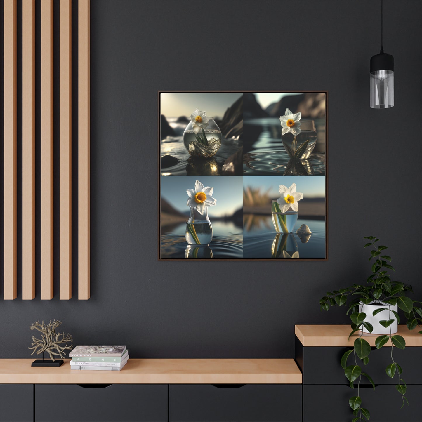 Gallery Canvas Wraps, Square Frame Daffodil 5