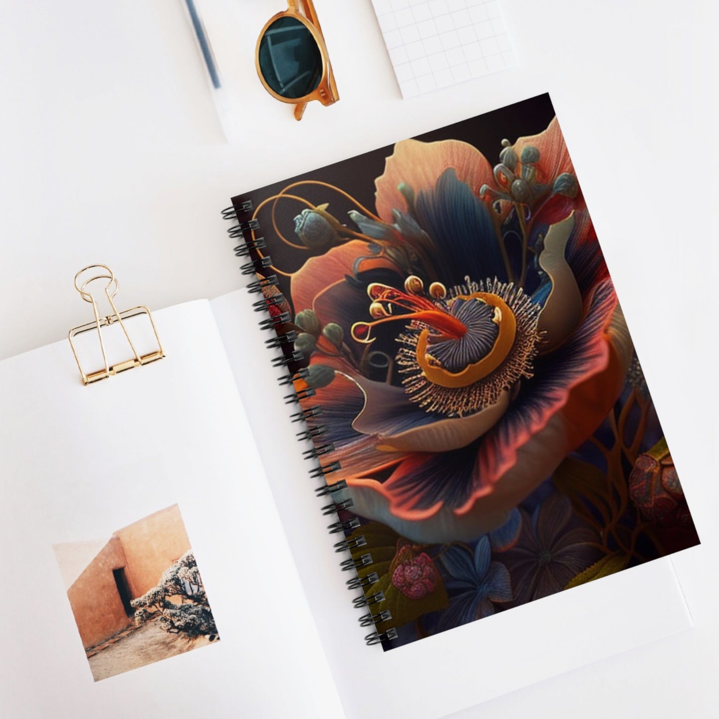 Spiral Notebook - Ruled Line Flower Arangment 3