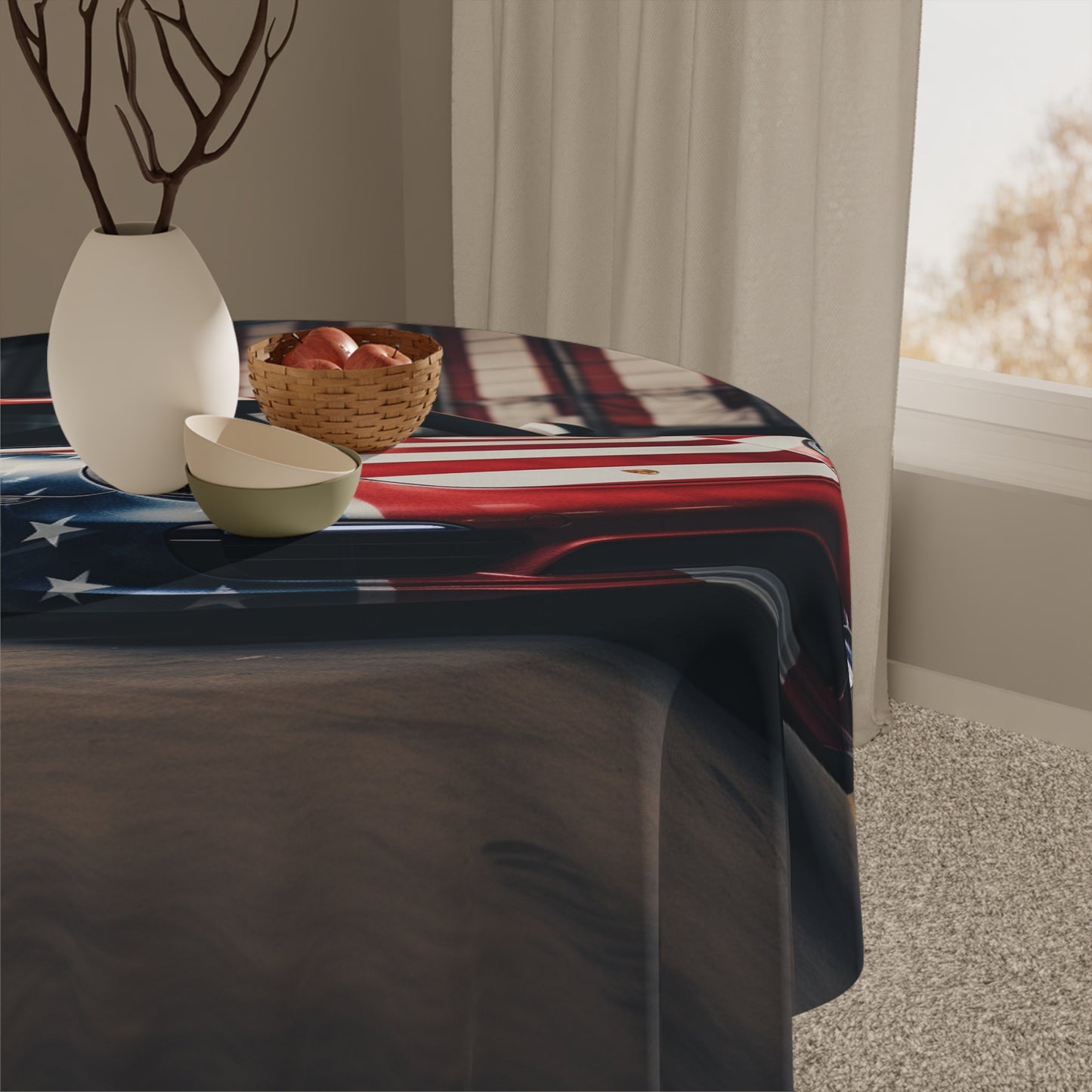 Tablecloth American Flag Porsche 2